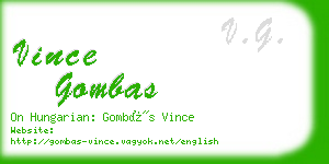 vince gombas business card